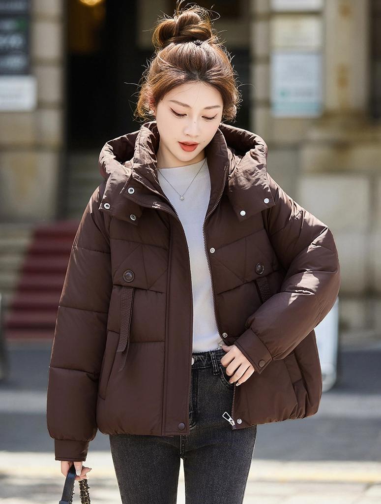 Hooded Short Loose Thick Warm Jacket