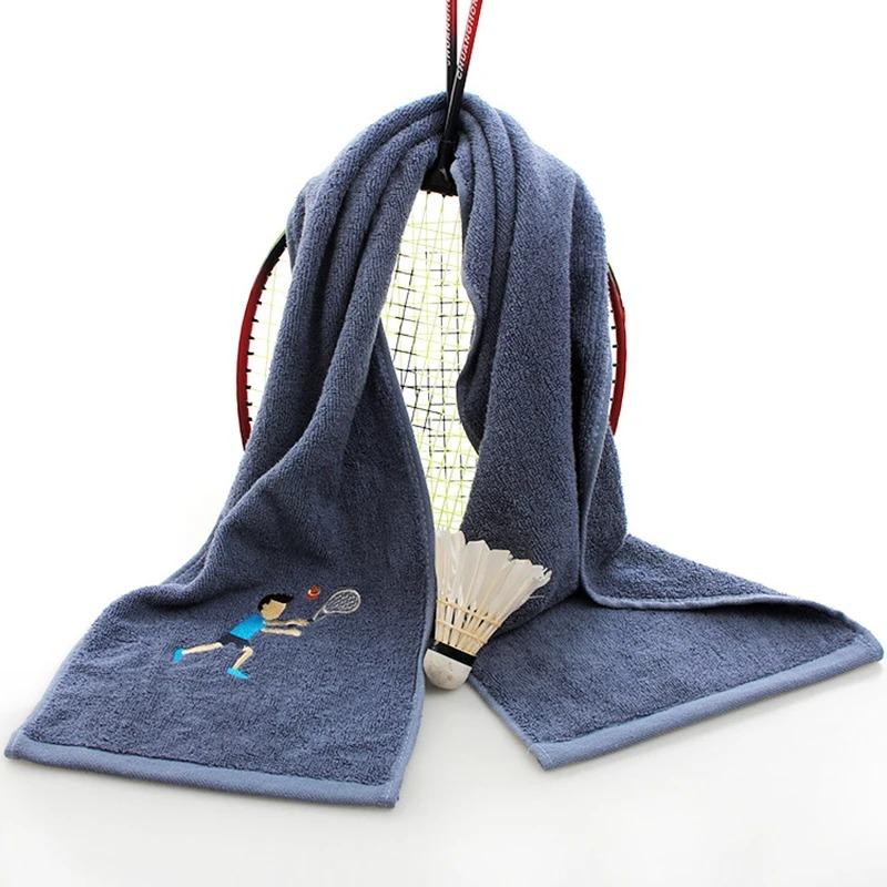 

Хлопковые спортивные полотенца, быстросохнущие, удлиняющие, для спортзала, фитнеса, плавания, полотенца для мужчин и женщин, для йоги, пляжа, бега, мягкие полотенца для пота, 32*110 см, не выцветающие полотенца grey 20x110cm