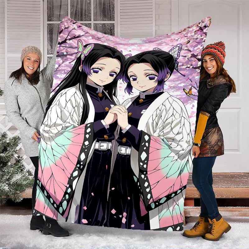 Demon Slayer Characters1 Printed Throw Blanket—lightweight,soft,warm;versatile Blanket for All Seasons—perfect As &air-conditioning Throw,nap Blanket