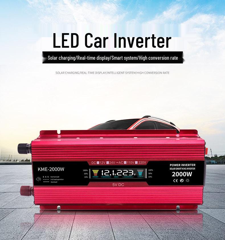 Little Genius 2000W Car Inverter 12V to 110V/220V with LCD Display
