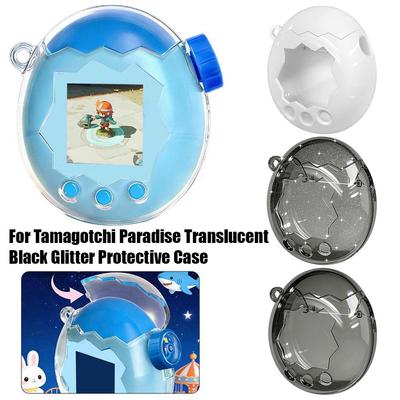 Clear PC Protective Case For Tamagotchi Paradise Transparent Black / Glitter / White Shockproof Anti-Scratch Full Cover Shell