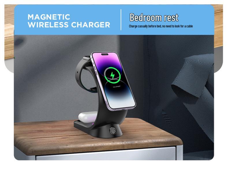 3-in-1 Wireless Charger Stand with Apple MagSafe Compatibility