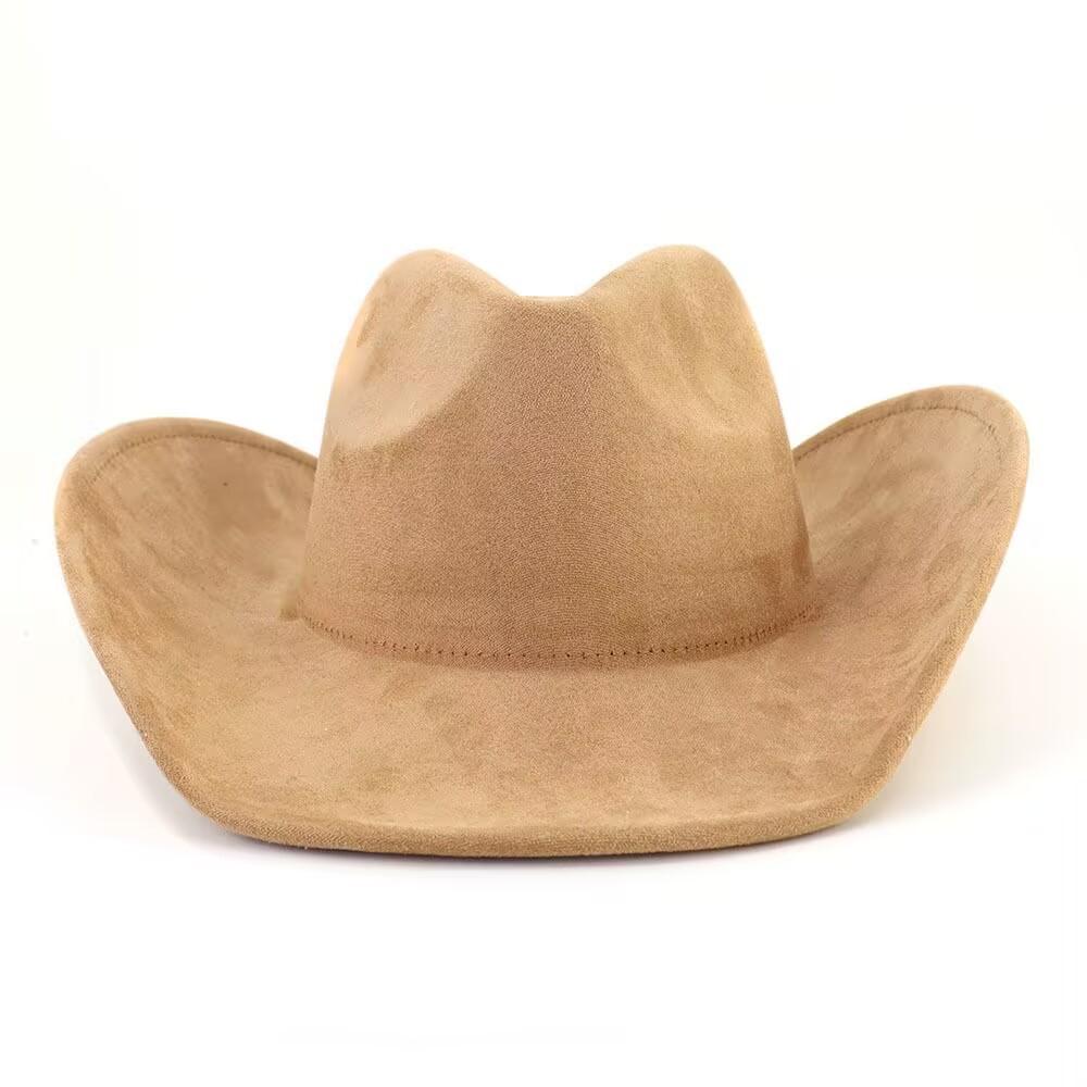 Popular Classic Retro Fashion Suede Western Denim Top Hat Men's and Women's Lightweight Fashion Felt Hat