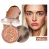 Pudră pentru conturare mousse de marmură în două tonuri Pastă moale, moale, ceară, mătăsoasă, bronzant facial, pudră pentru îmbunătățirea conturului
