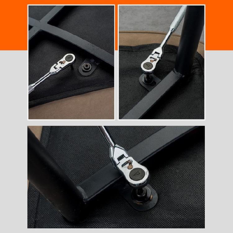 2 in 1 Flexible Head Wrench Steel Industrial Ratcheting Wrench Polishing Flexible Head Ratchet Combination Wrench