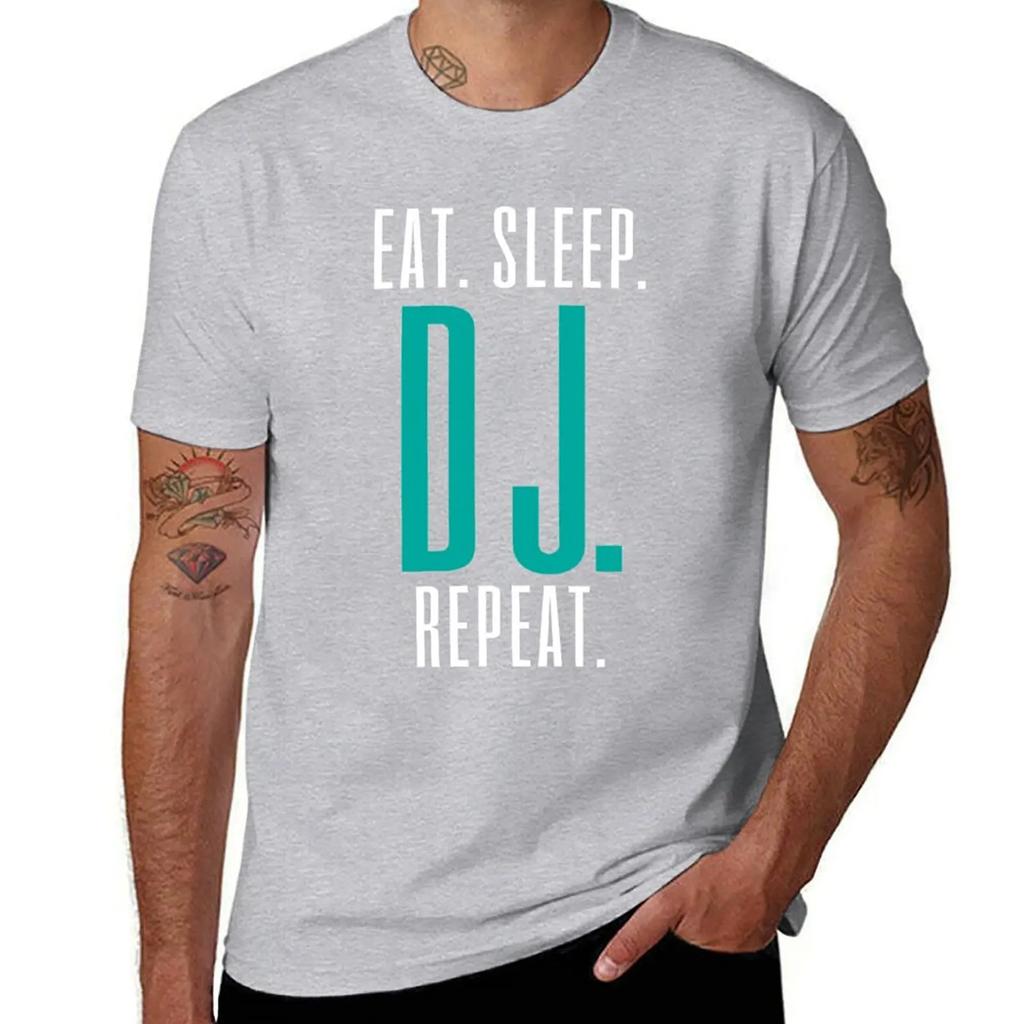 DJ Deejay T-Shirt Hippie Clothes Sweat Blacks T Shirts for Men Cotton