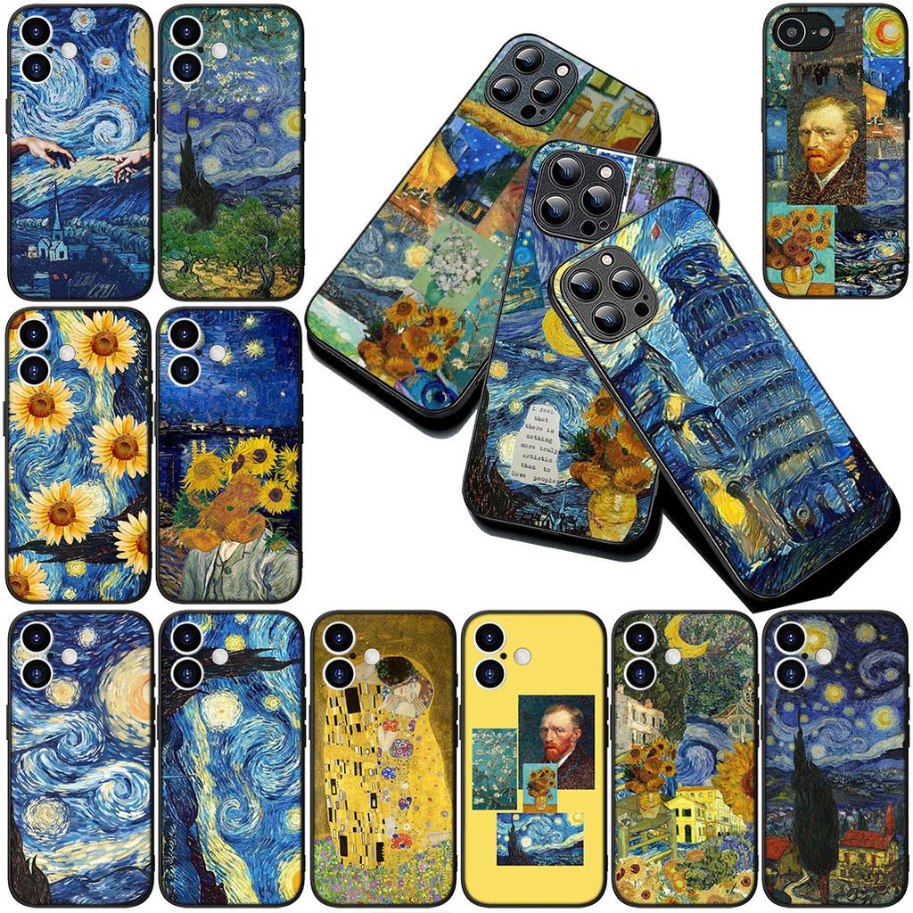Casing for Xiaomi Redmi Note 13 14 Pro Plus ProPlus 14C 13C Pro+ 5G Phone Cover Protective Case Sunflower Starry Night Van Gogh