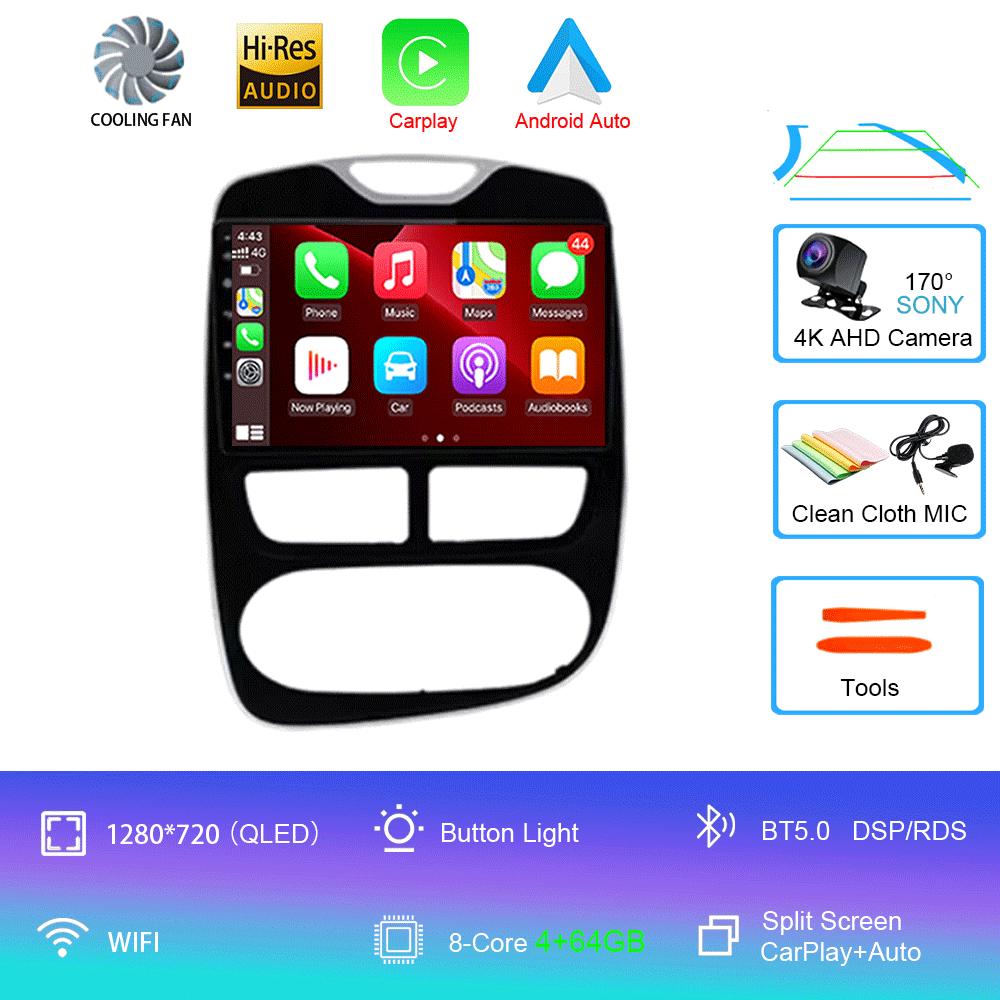 Android14 Car Radio For Renault Clio 4 2012-2016 Multimedia Video Player GPS Navigation Carplay &Android Auto 5G WIFI DSP BT5. 0