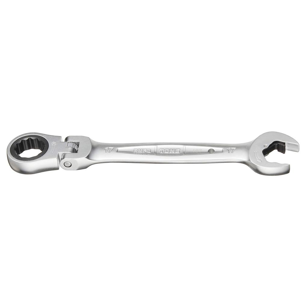 TONE Swivel Quick Ratchet Combination 17mm Jaw Opening RMFQ-17 Wrench,