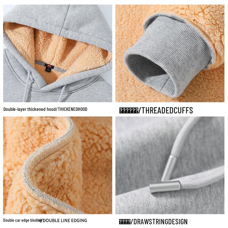 Baleno Men's Lamb Fleece Hooded Sweatshirt