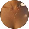 Women's Lasso Gold Necklace: 14k Gold Plated/Silver Y-Shaped Pendant