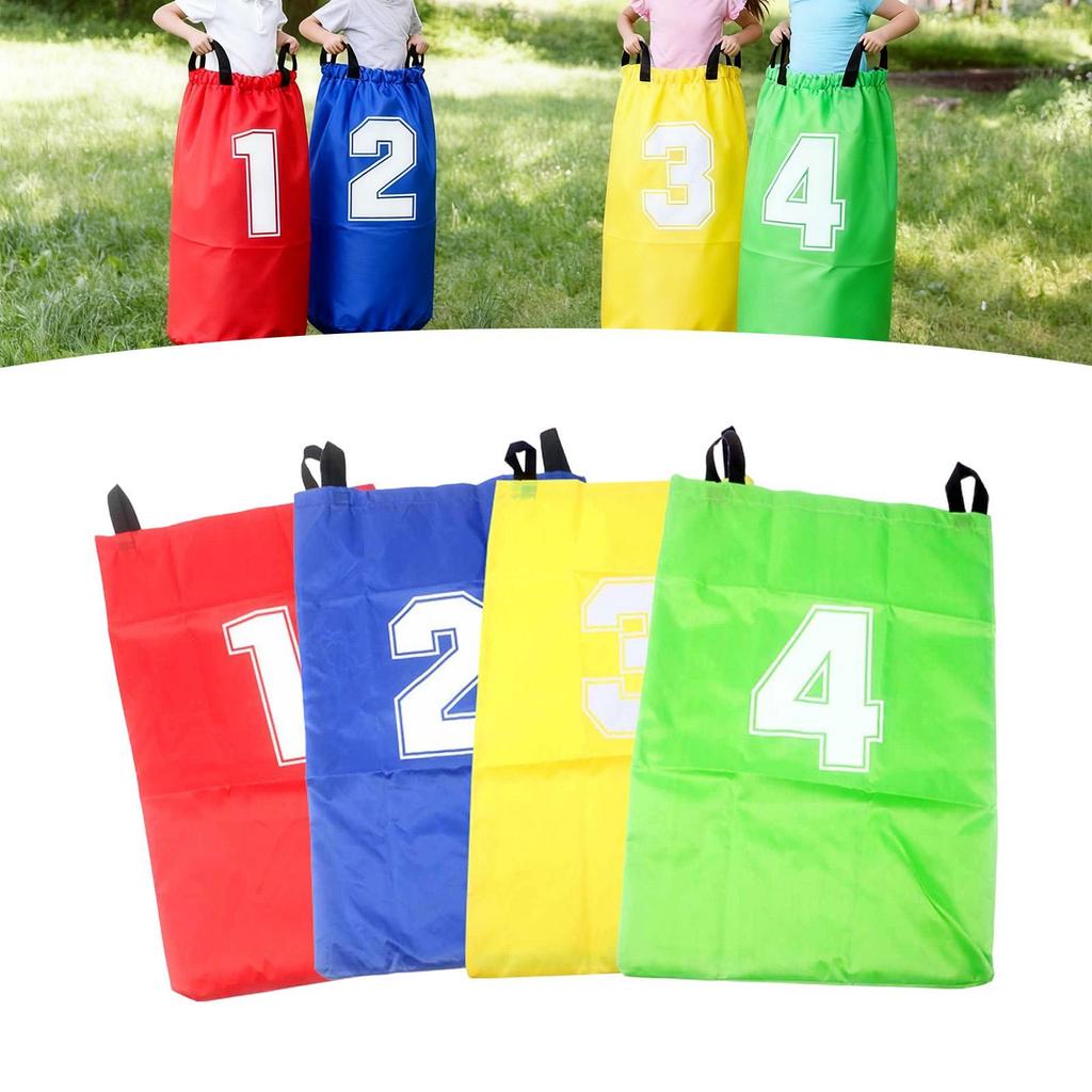 4 Pieces Jumping Bag Potato Sack Game with Handle Kids Balance Training Reusable Suitable for