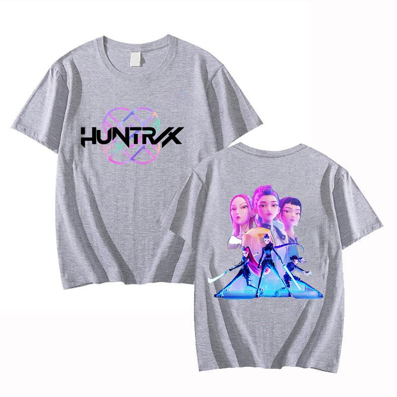 New Funny KPop Demon Hunters Printing T Shirt Unisex Short Sleeve O Neck Summer Casual KPop Harajuku T-shirt Top Tee