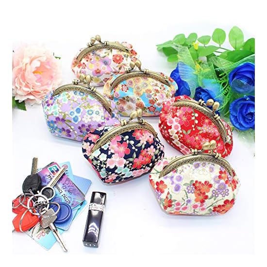 (pont du monde) Clasp Wallet Coin Purse Clasp Wallet Pouch Japanese Pattern Kyoto Stylish Cute Chara