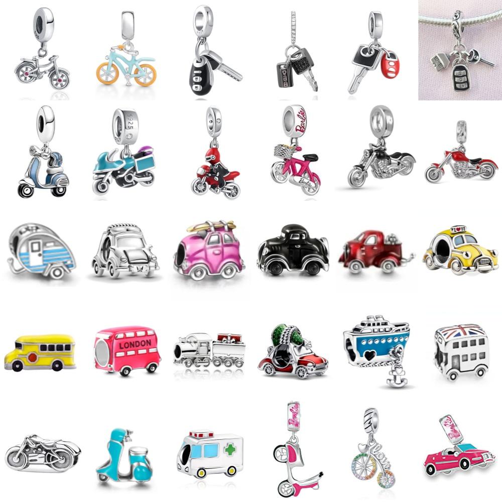 Women's Motorcycle Bicycle Pendant Bead Component Bead Components Ideal Designed For Authentic Original Bracelets Copper Metal High Quality Fine