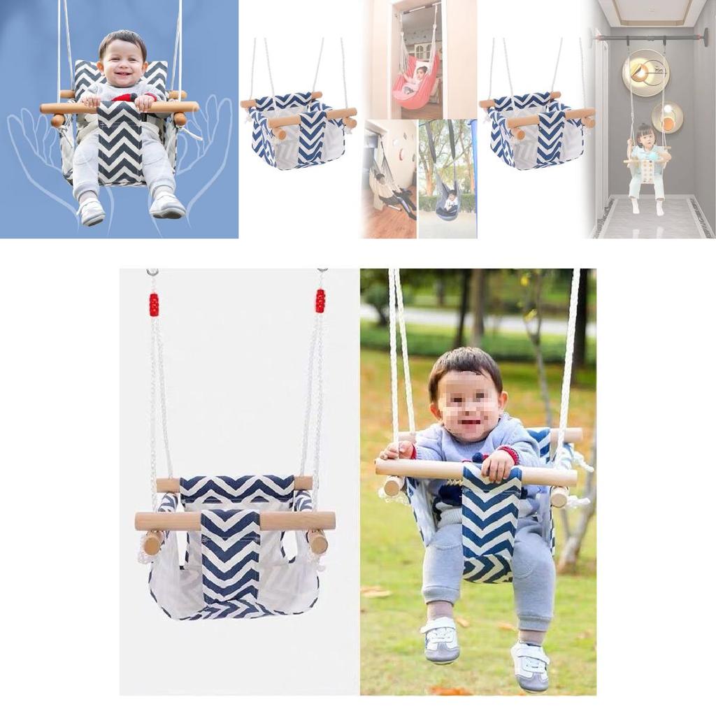 Baby Swing Indoor Outdoor With Cotton Linen Material For Toddler Development