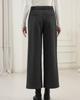 Ladyangel Gaucho Cropped Gerade Hosen mit Elastischem Locker Warm und Perfekt für und Büro Herbst und Winter Damen Weite Hosen, Länge,