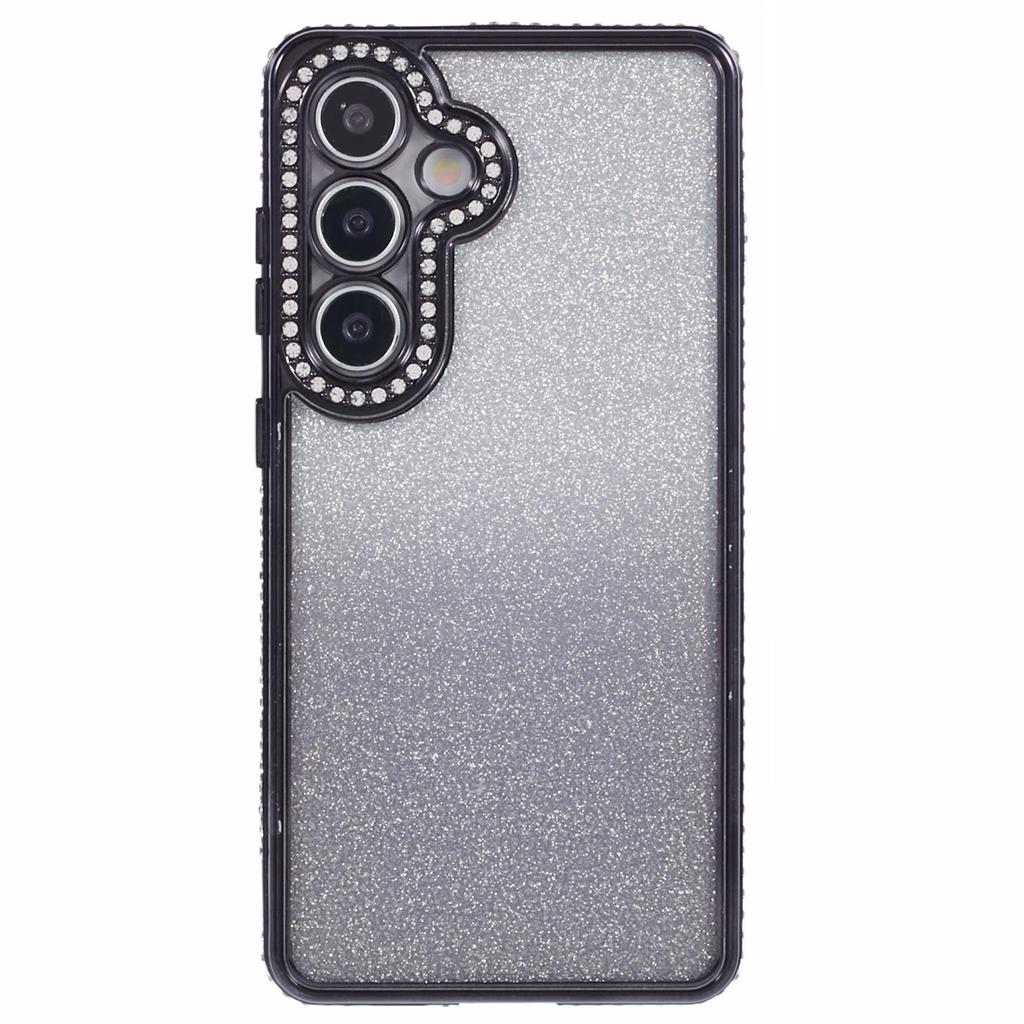 For Samsung Galaxy S24+ Case Gradient TPU Phone Cover Rhinestones Decor