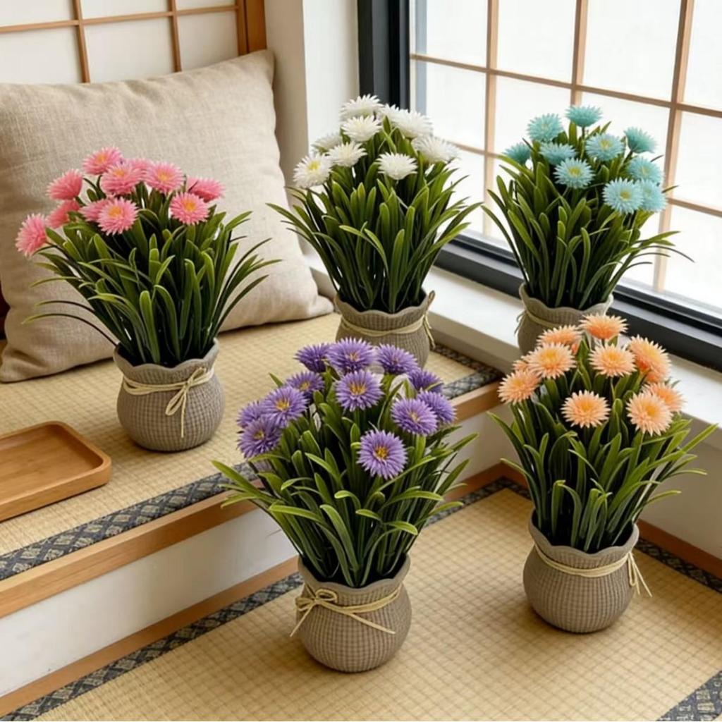 Nordic Daisy Artificial Potted Plant for Office and Home Decor