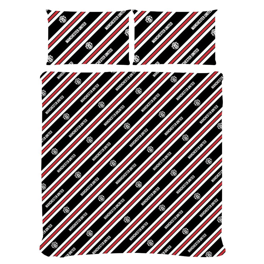 Manchester United FC Core Stripe Duvet Cover Set