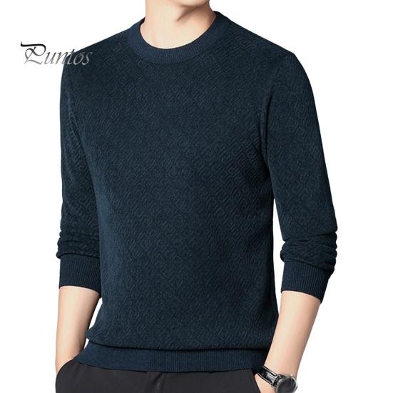 

Чоловічий спортивний топ середнього віку Потовщений светр Однотонний Круглий виріз Базовий одяг Довгий рукав Домашній одяг Тренажерний зал Біг Баскетбол Толстовка L темно-синього кольору