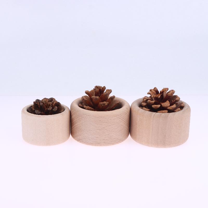 Creative Pine Cone Wood Essential Oil Diffuser Long-Lasting Floral Wooden Essential Oil Diffuser Home Office Car Oil Diffuser