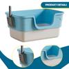 Cat Litter Box for Indoor Cats High Sided Pet Supplies Toilet, Low Entry Kitten