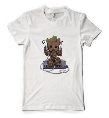Große Walkman Stereo-Kopfhörer Superheld Personalisiertes Unisex Erwachsenen T-Shirt