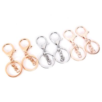 10Pcs Diy Key Rings Key Chain Jewelry Findings Lobster Clasp Keyring Making