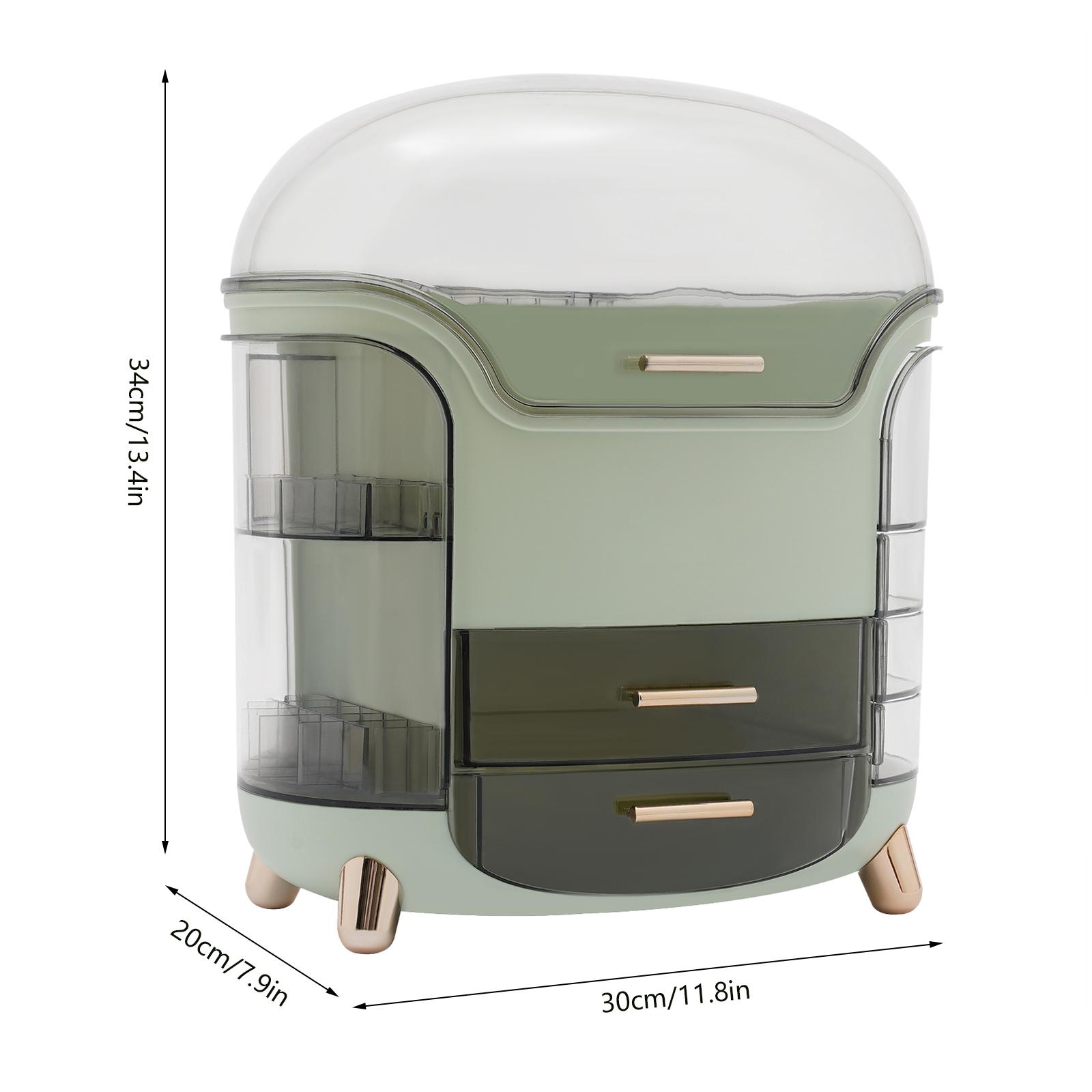 

Органайзер для косметики. Висувний ящик для органайзера для макіяжу. Ящик для зберігання 8 ящиків. Коробка для зберігання ювелірних виробів. Білий/світло-зелений GERMANY