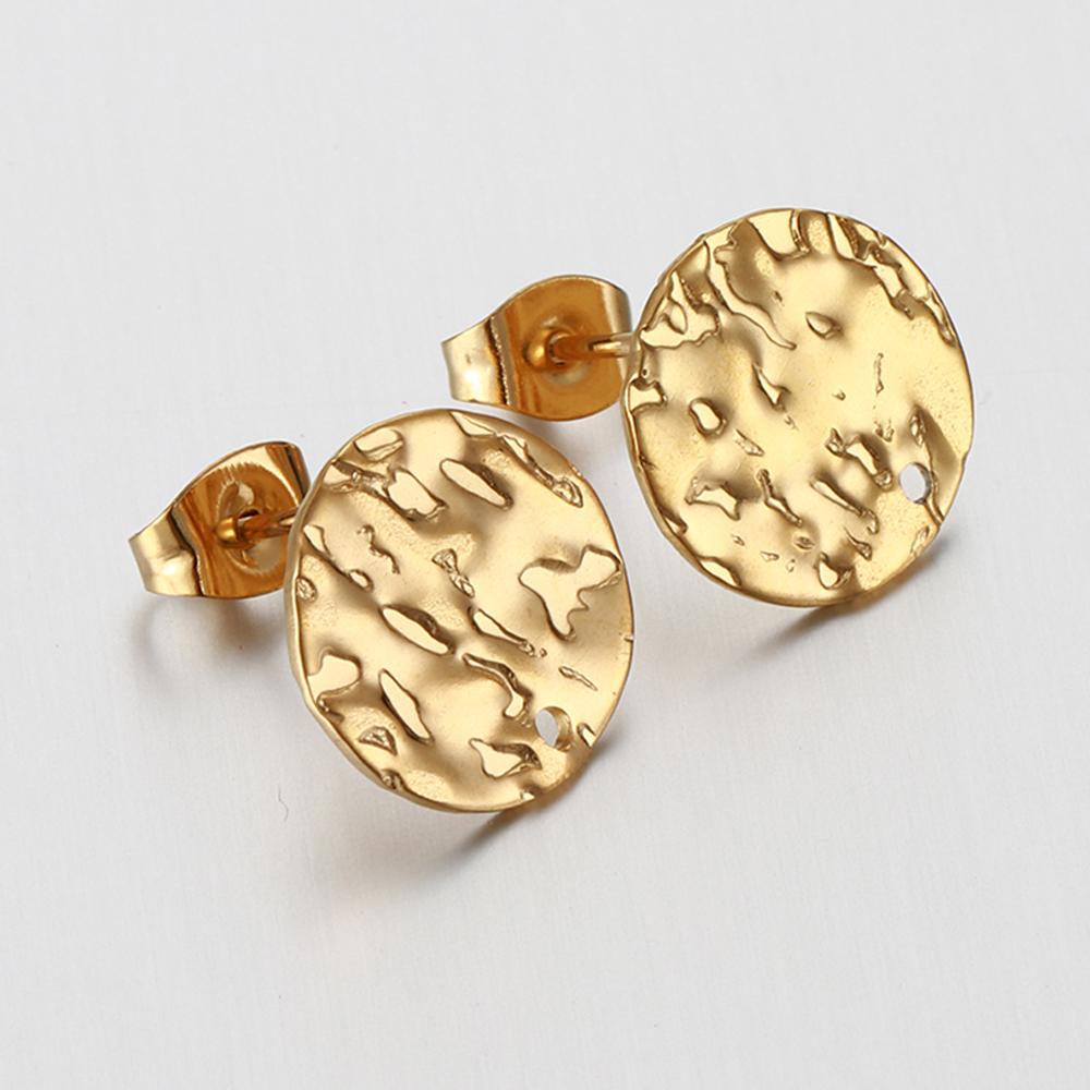 10pcs Stainless Steel Earring Studs Earring Post Base Pins With Ear Backs Earplug Base for Earrings Jewelry Making DIY