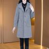 Elegant French Woolen Coat for Women - Slimming Trench for Autumn Winter