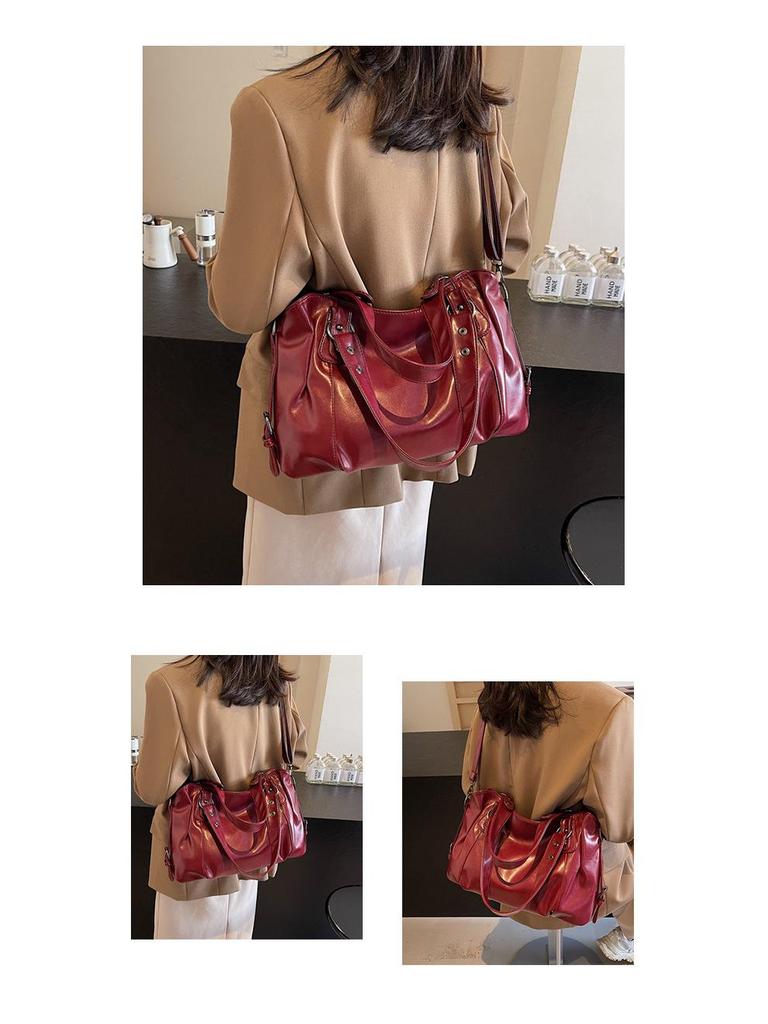 European & American Retro Women's High-End Casual Shoulder Tote - Fashionable, Versatile, Commuting Crossbody Bag