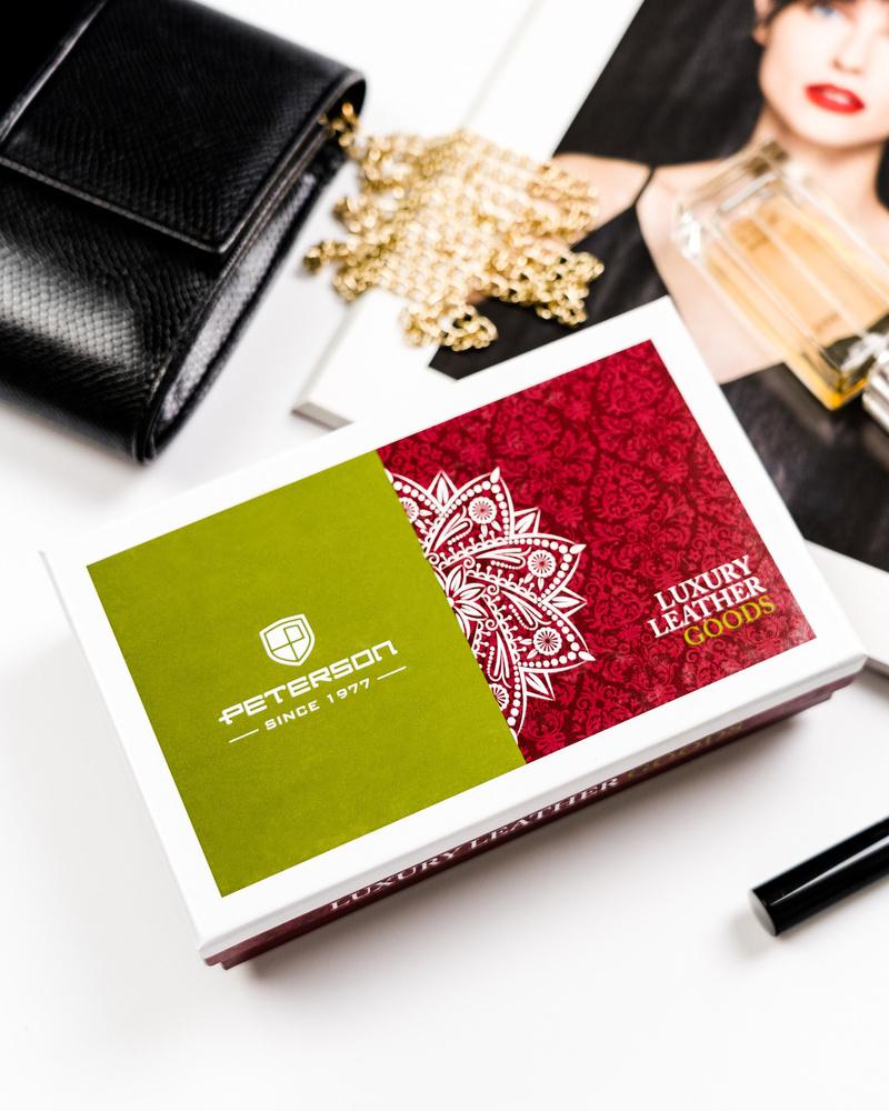 Women's Leather Wallet with Snake Print - Peterson