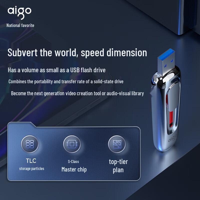 Aigo Z398Pro Dual-Interface USB3.2 Type-C SSD Flash Drive