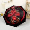 Deadpool's Iconic Pose Outdoor Automatic Umbrella Compact 8-Rib Lightweight Durable Plastic & Iron Travel Essential Fashion Lovers Gift for Festivals