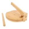 Wood Tortilla Press with 50 Parchment Paper Round Corn Tortilla Press for Homemade Mexican Tortilla