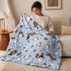 Halloween Printed Flannel Throw Blanket 50 Inches for Couch Sofa Bedroom Decor