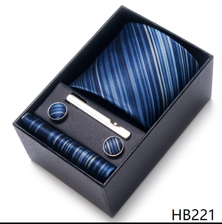Gift Box Men'S 8Cm Tie Business Dress Jacquard Yarn Business Career Tie Set Men