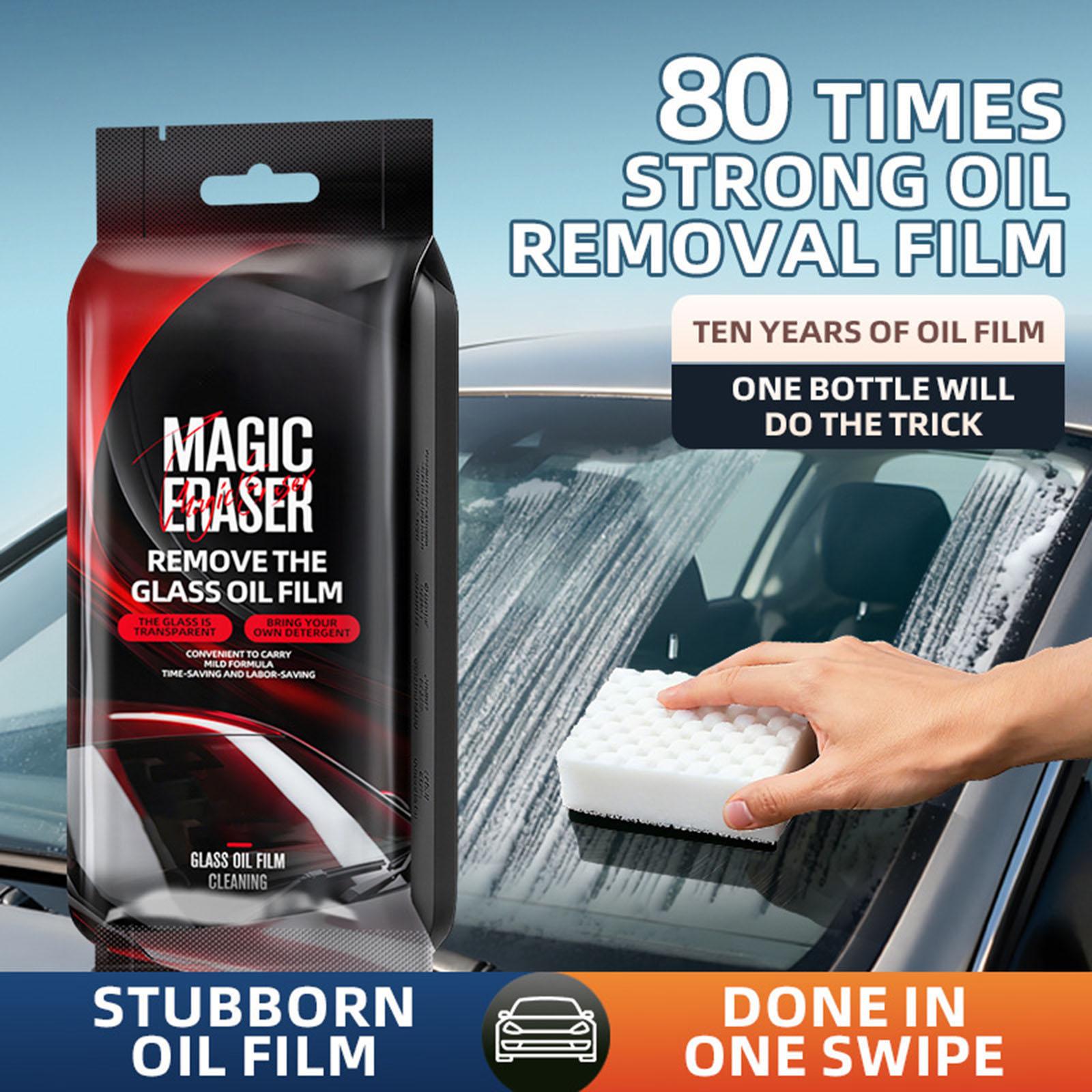Windshield Oil Film Remover 5 Pieces Vehicle Windshield Cleaning Supplies Auto Oil Film Cleaning Sponge for Detailers Drivers bianco