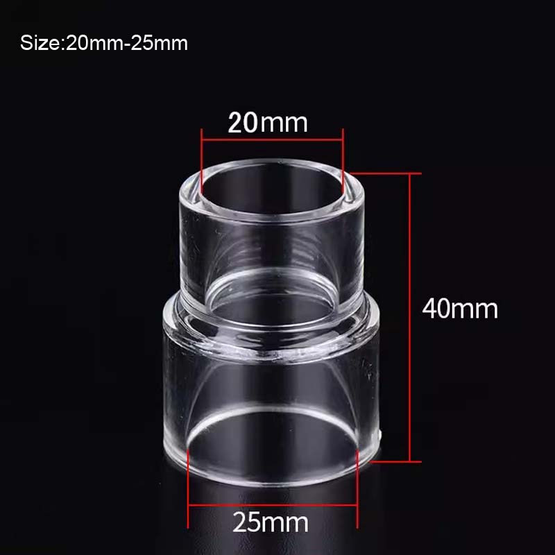 1~5Pcs Transparent Acrylic Pipe Joints Variable Diameter Direct Connectors For Water Tube Fittings Aquarium Accessories