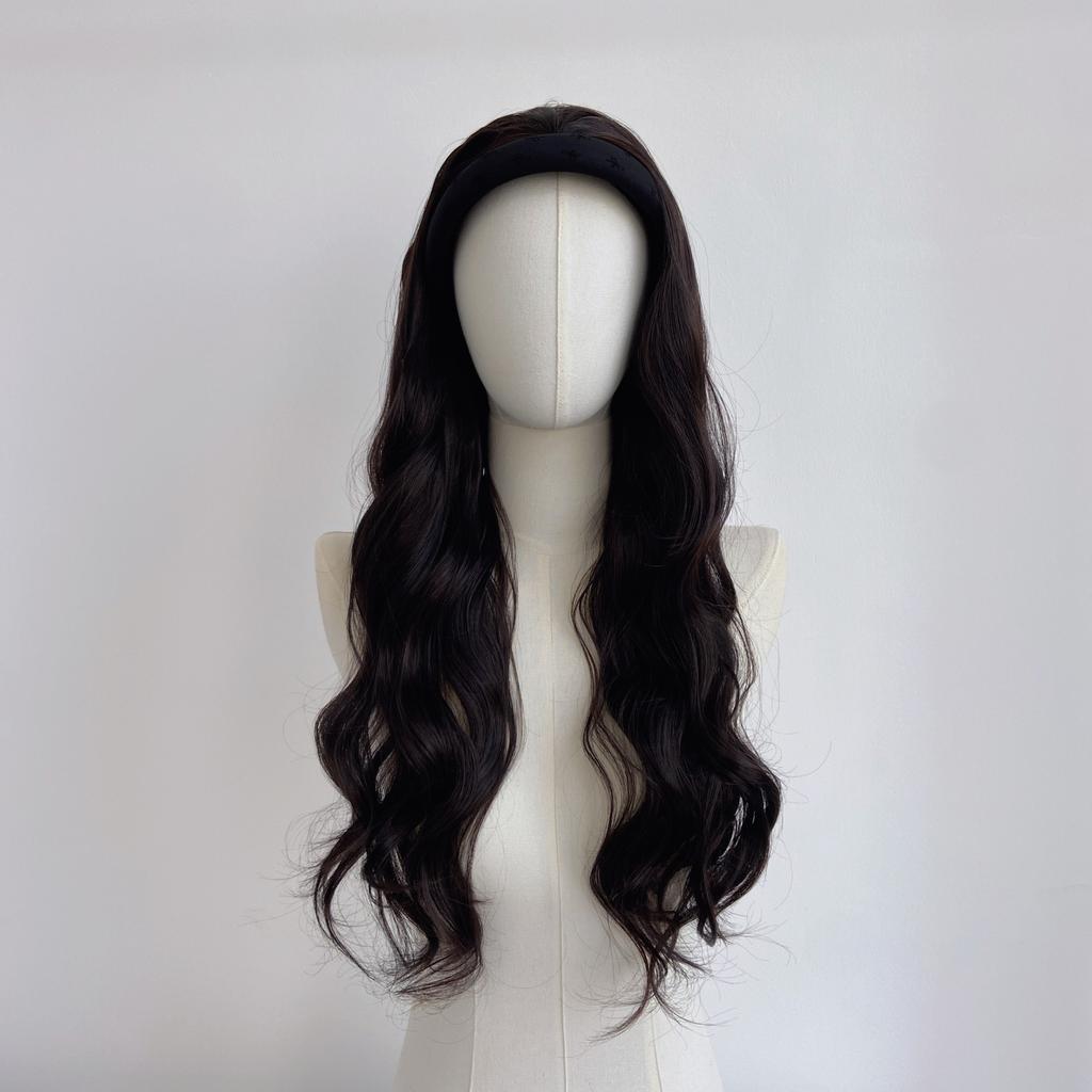 Wig Fashion European American Women's Fluffy Simulated Hair Hoop Long Straight Stable