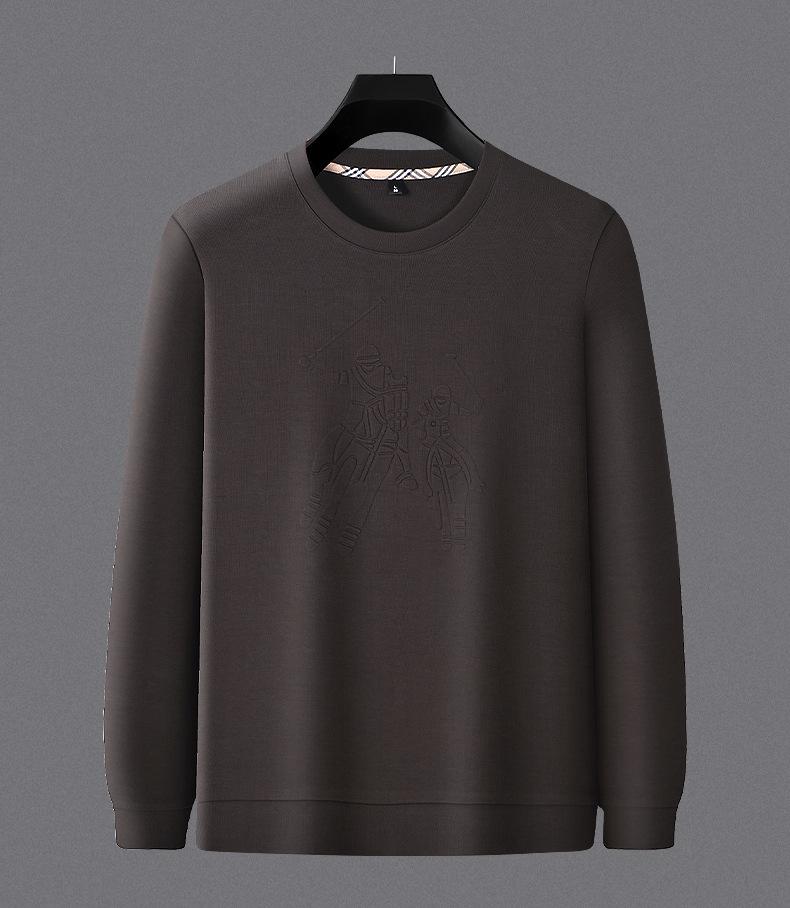 Sweatshirt épais à col rond pour homme Paisenlong 2025: Tendance Européenne & Américaine Automne/Hiver pour l'Âge Moyen à Avancé