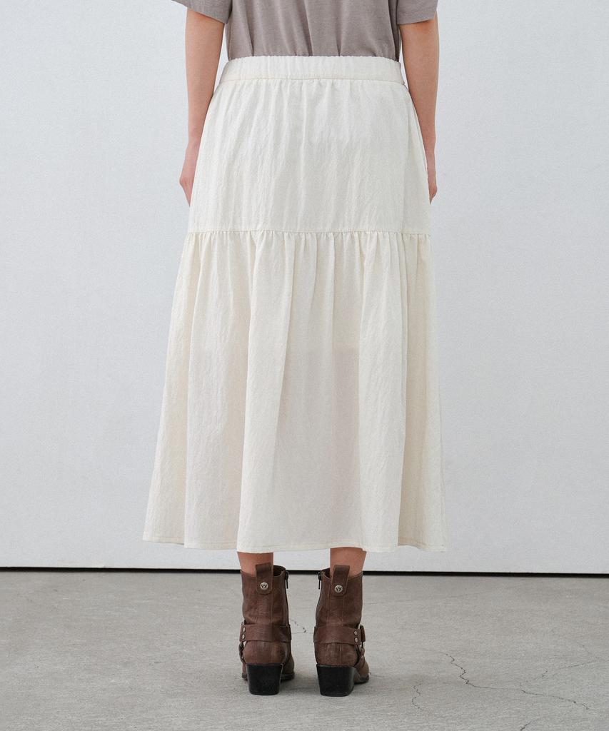 Hilliment Women'S Olive Long Skirt (Ivory)