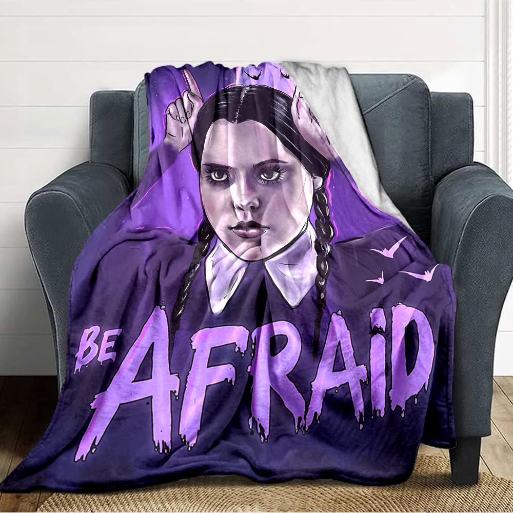 1pc Addams Family Wednesday1 Blanket, Gift, for Men and Women, Soft Blanket, Good for Sofa Bed Couch Travel, Lightweight Flannel Blanket