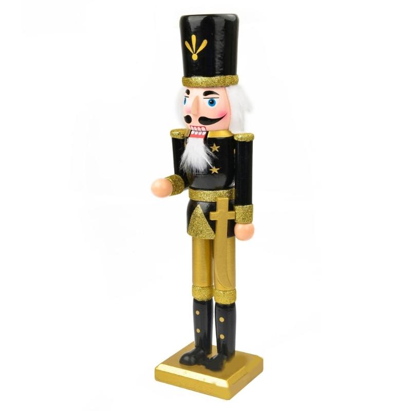 

15 дюймов Рождественские Щелкунчики Солдат Король Фигурка Игрушка Украшения для Праздника Рождественские Украшения Полки Стол Домой