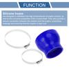 X AUTOHAUX 1 Set Inner Diameter 63-89mm/2.48"-3.50" Length 76mm/2.99" 0 Degree Straight Blue Silicone
