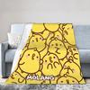 Molang Funny Cartoon Blanket  Soft Warm Funny Plush Throw Blanket For Girls Boys Bedroom Flannel Bedspread Bed Cover