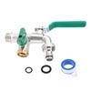 Upgrades Double Outlet Garden Tap Set Stainless Steel Valves Hose Fitting Double Spout Metal Garden Faucet for Outdoor
