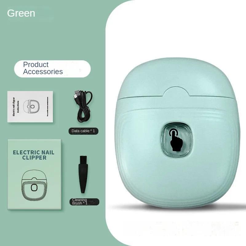 

Новый электрический детский триммер для ногтей USB перезаряжаемые кусачки для ногтей шлифовальный станок для стрижки резак полировальные инструменты со светом для детей и взрослых зелёный